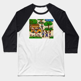 Street food truck hot dog. Illustration cartoon drawing. Baseball T-Shirt